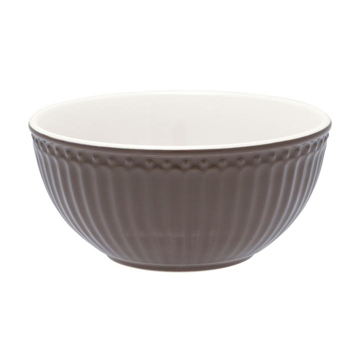 GreenGate Alice Müslischale Schokolade aus Porzellan 14 cm Freisteller