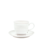 GreenGate Tasse mit Untertasse Alice Weiß