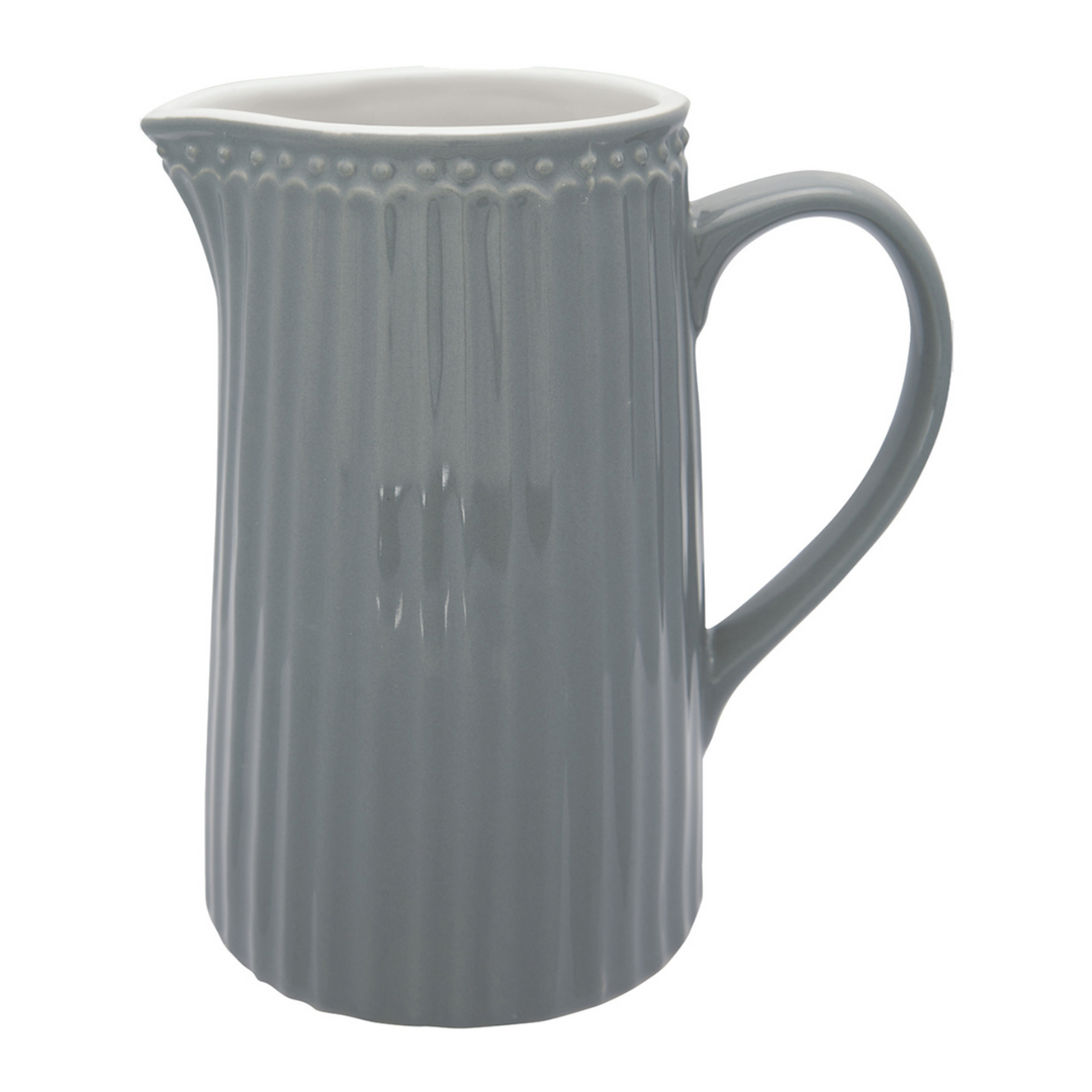 GreenGate Kanne Alice Steingrau 1 Liter aus Porzellan freigestellt