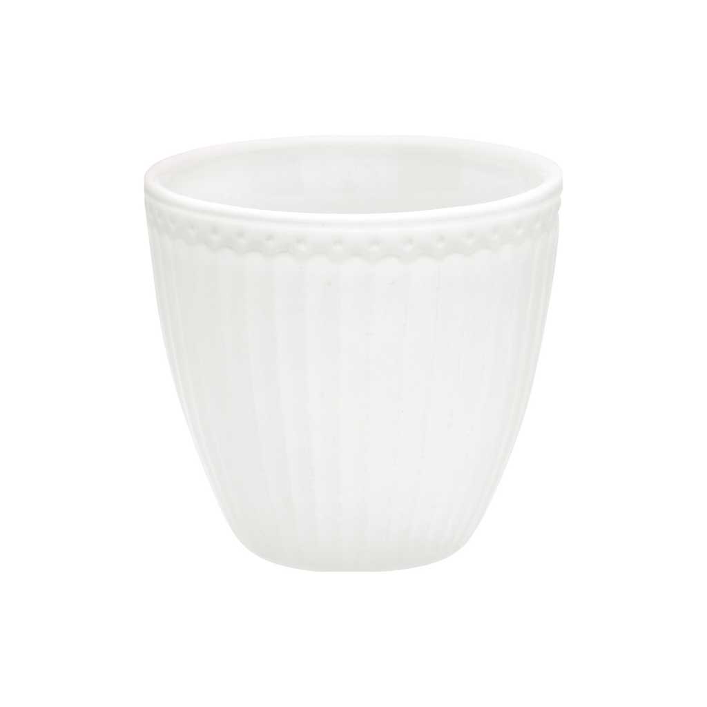 GreenGate Latte Cup Alice Weiß Porzellan Becher freigestellt