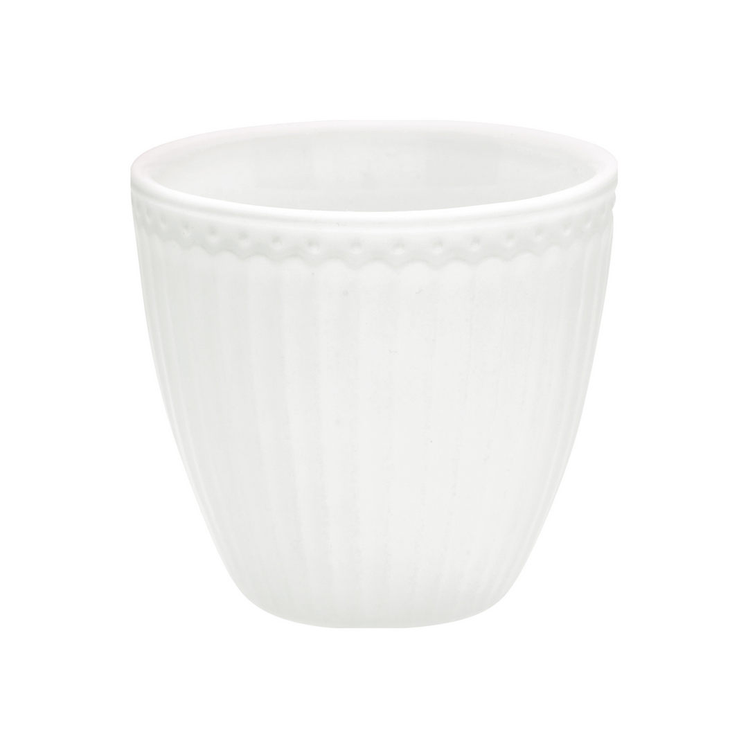 GreenGate Latte Cup Alice Weiß Porzellan Becher freigestellt