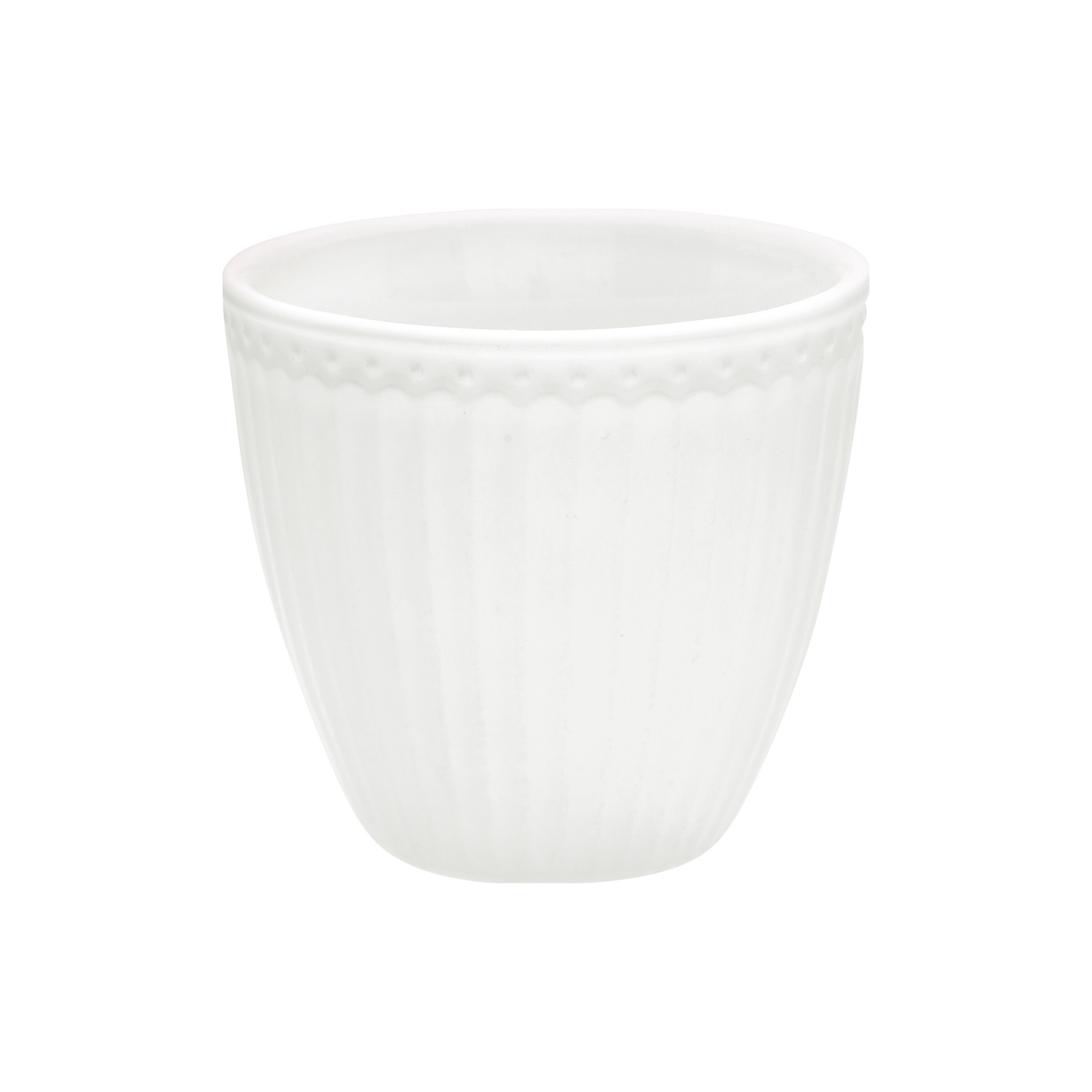 GreenGate Latte Cup Alice Weiß Porzellan Becher freigestellt