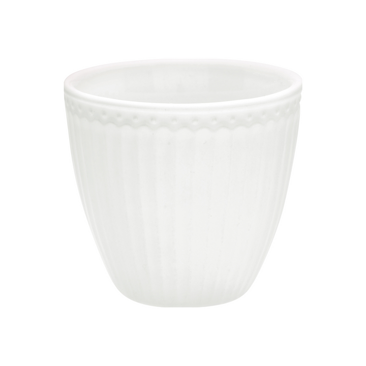 GreenGate Latte Cup Alice Weiß Porzellan Becher freigestellt