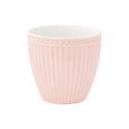 GreenGate Latte Becher Alice Rosa aus Porzellan 0,35 l freigestellt vor weißem Hintergrund