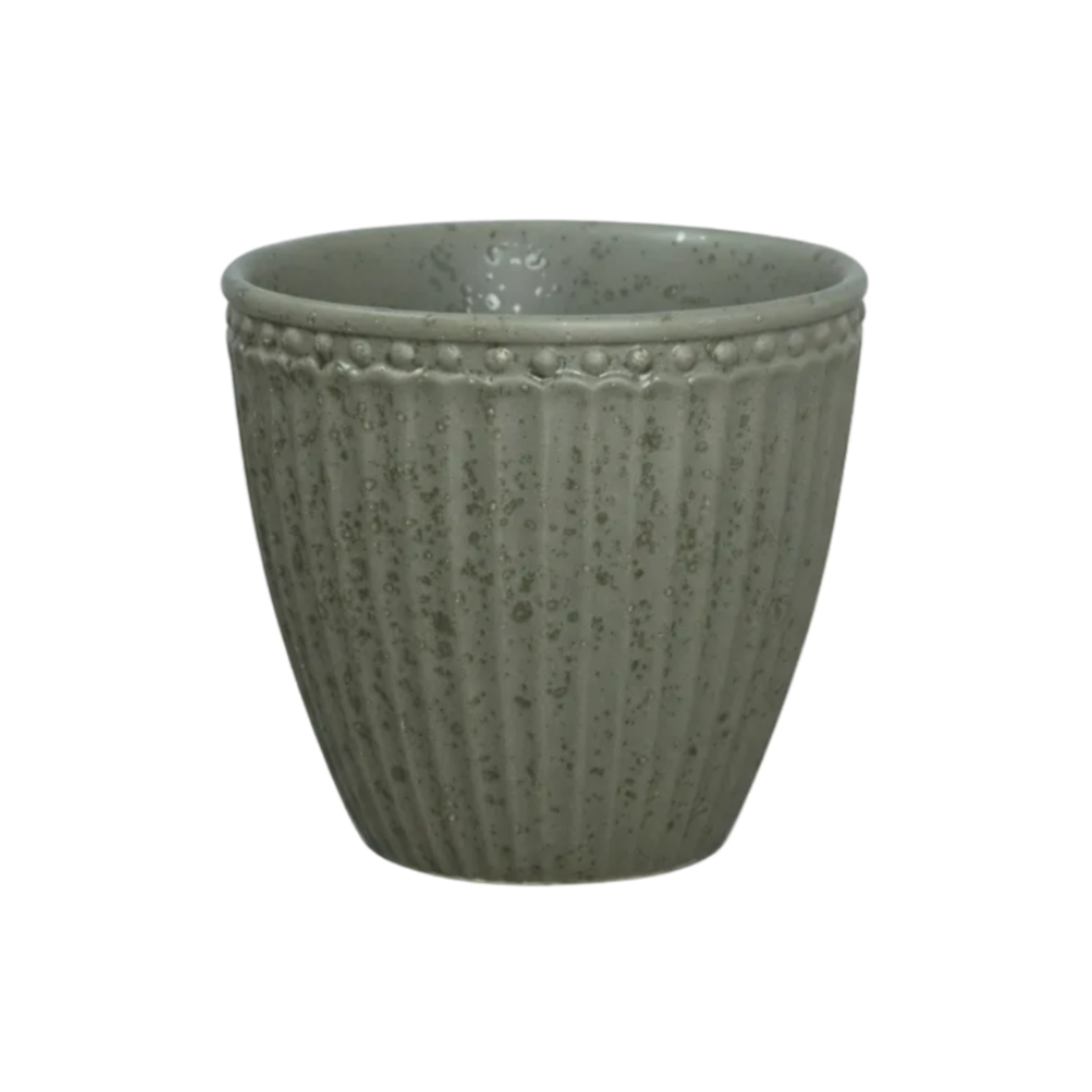 GreenGate Latte Becher Alice Olivgrün 0,35 l aus Porzellan freigestellt