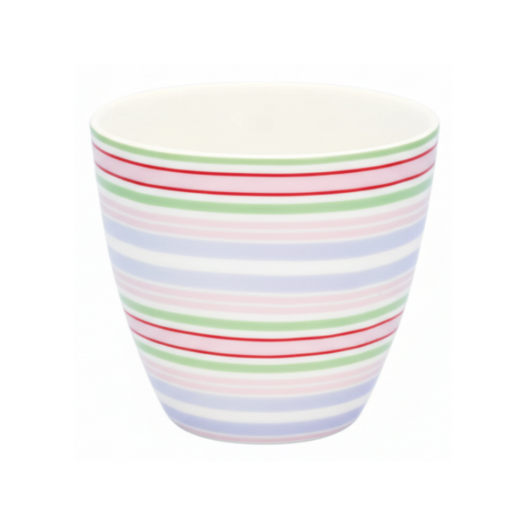 GreenGate Latte Cup Christina Weiß Geblümt aus Porzellan mit zarten blauen Blüten