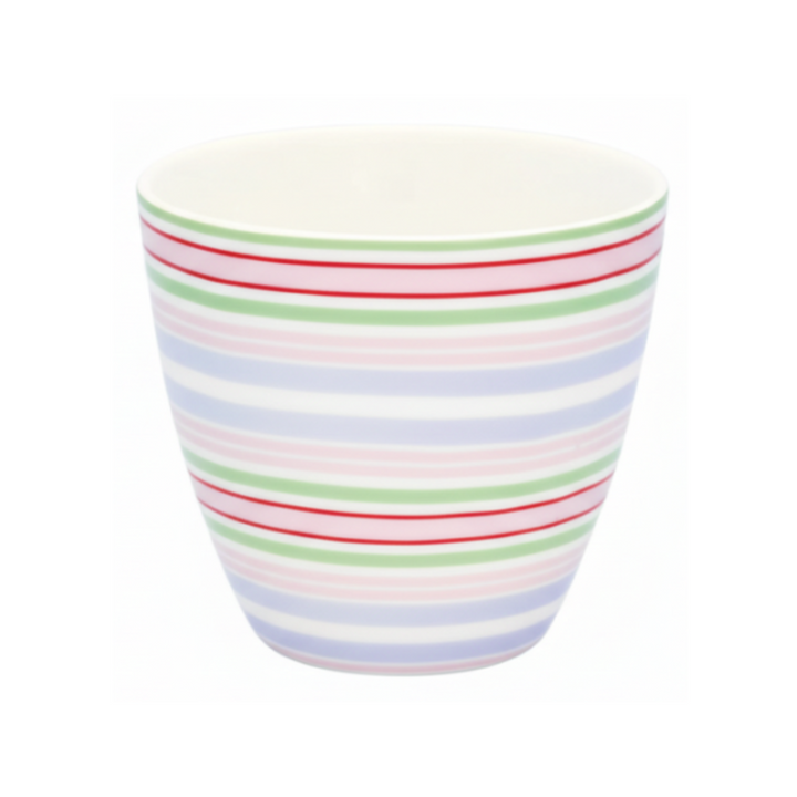 GreenGate Latte Cup Christina Weiß Geblümt aus Porzellan mit zarten blauen Blüten