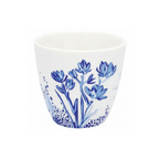 GreenGate Latte Becher Kristel Blau aus Porzellan mit blauem Blumenmotiv