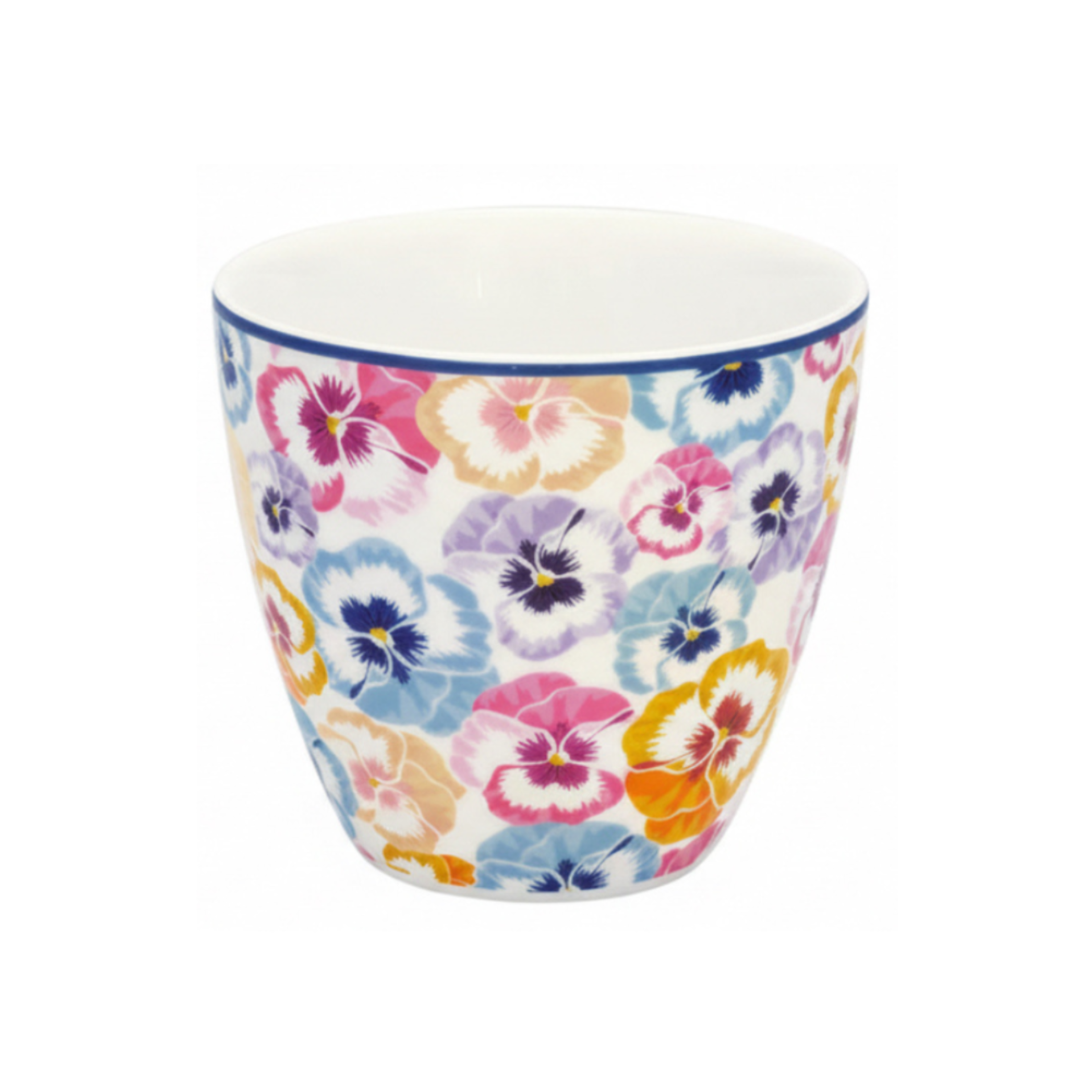 GreenGate Latte Becher Anine Lavendel Geblümt aus Porzellan mit floralem Muster