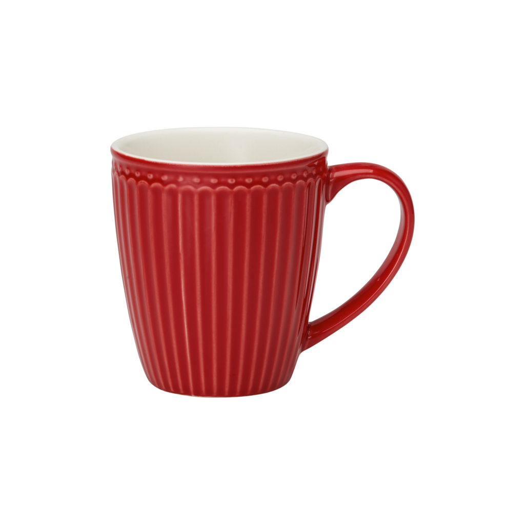 GreenGate Alice Henkeltasse Rot aus Porzellan
