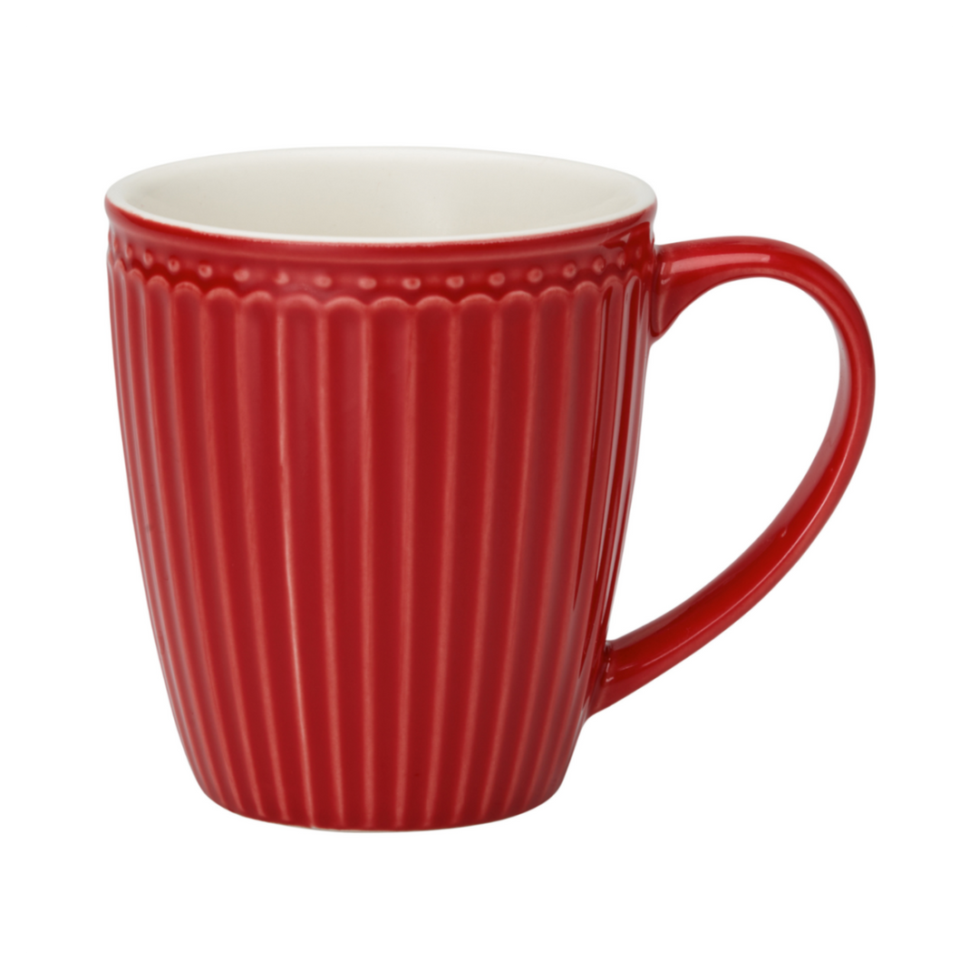 GreenGate Alice Henkeltasse Rot aus Porzellan