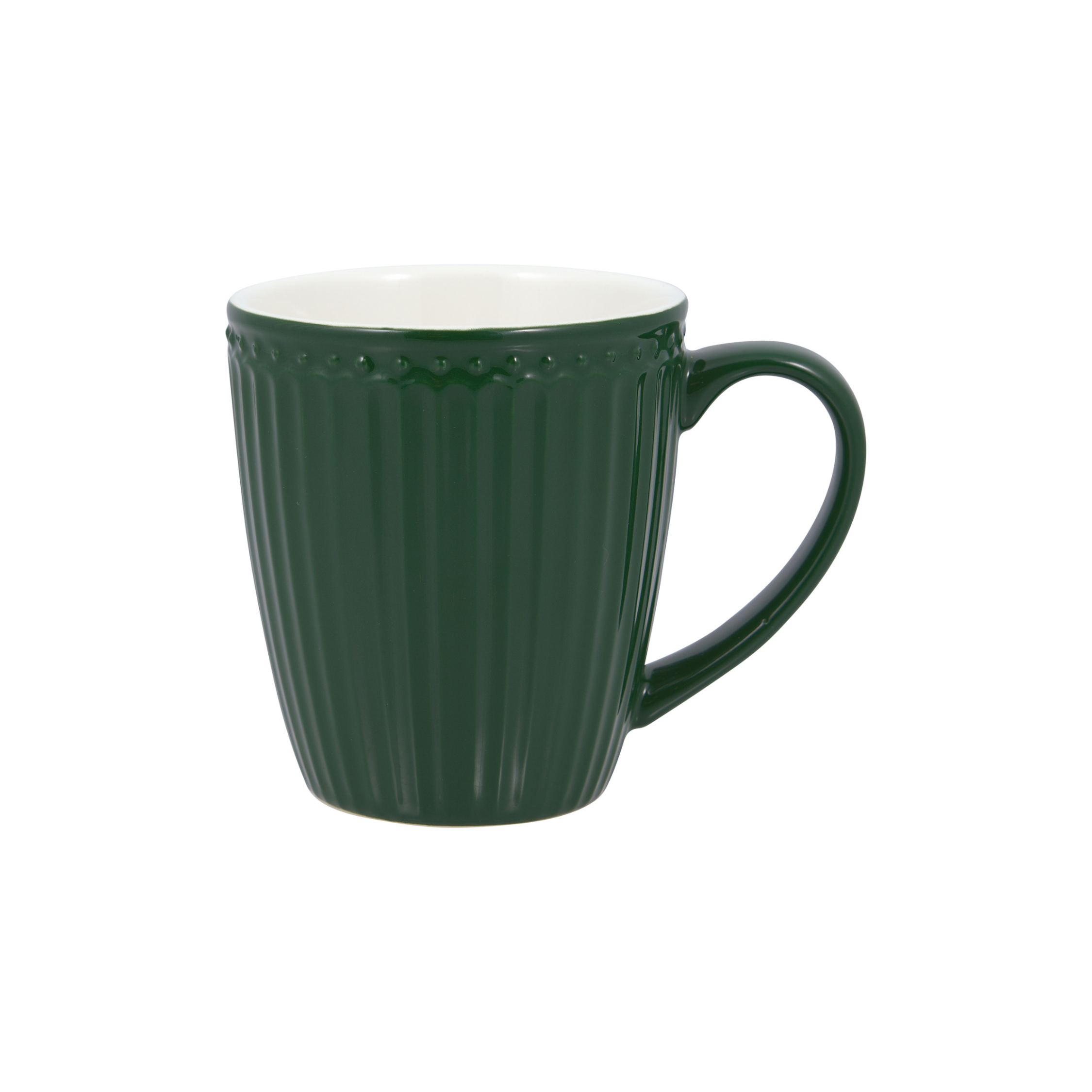 GreenGate Alice Henkeltasse in Kiefergrün aus Porzellan