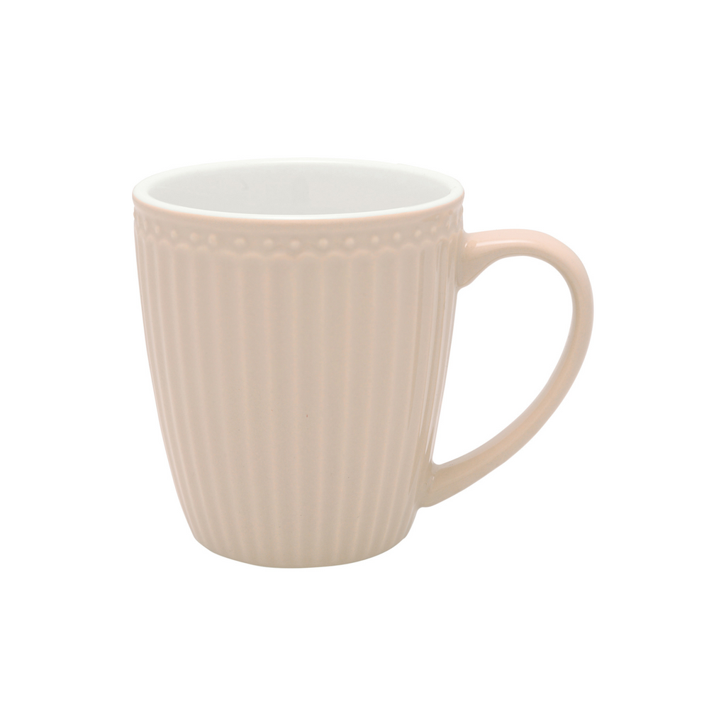 GreenGate Tasse Alice Fudge aus Porzellan – geriffelte Oberfläche mit Henkel
