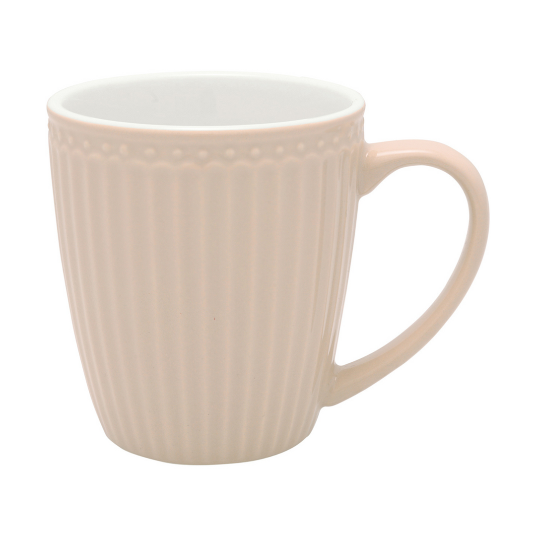 GreenGate Tasse Alice Fudge aus Porzellan – geriffelte Oberfläche mit Henkel
