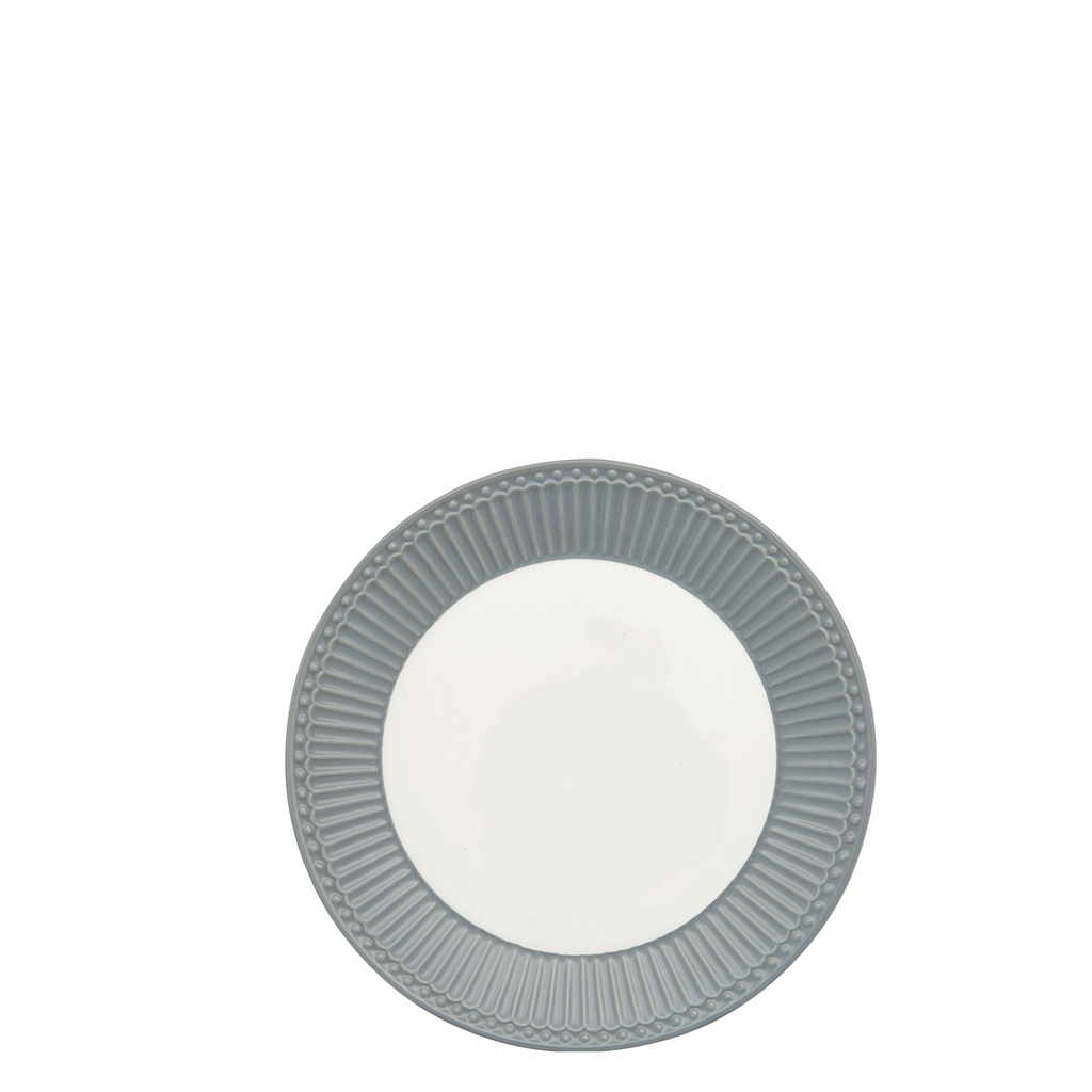 GreenGate Frühstücksteller Alice Steingrau 23 cm