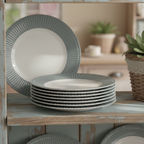 GreenGate Frühstücksteller Alice Steingrau 23 cm