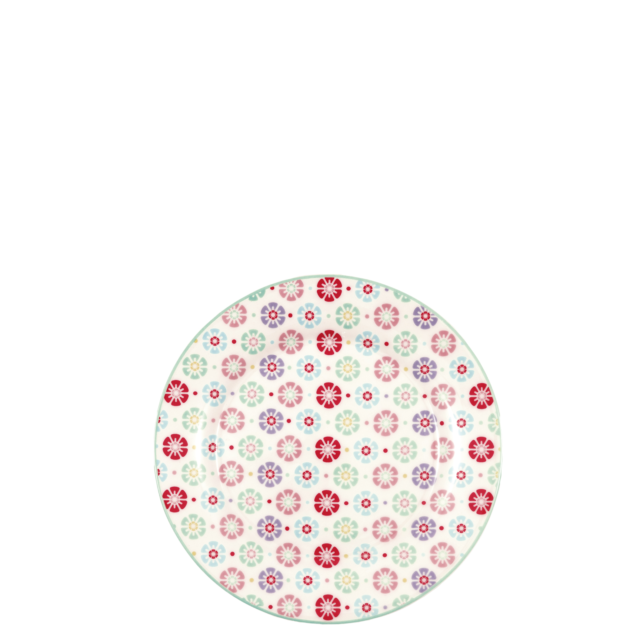 Greengate Frühstücksteller Rike Weiß/Geblümt