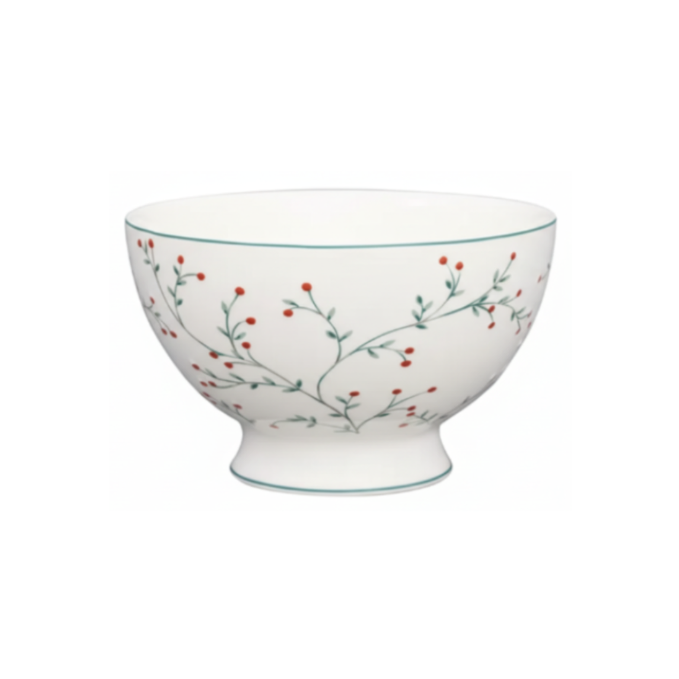 GreenGate Suppenschale Lucie Weiß 0,5 l aus Porzellan mit floralem Muster