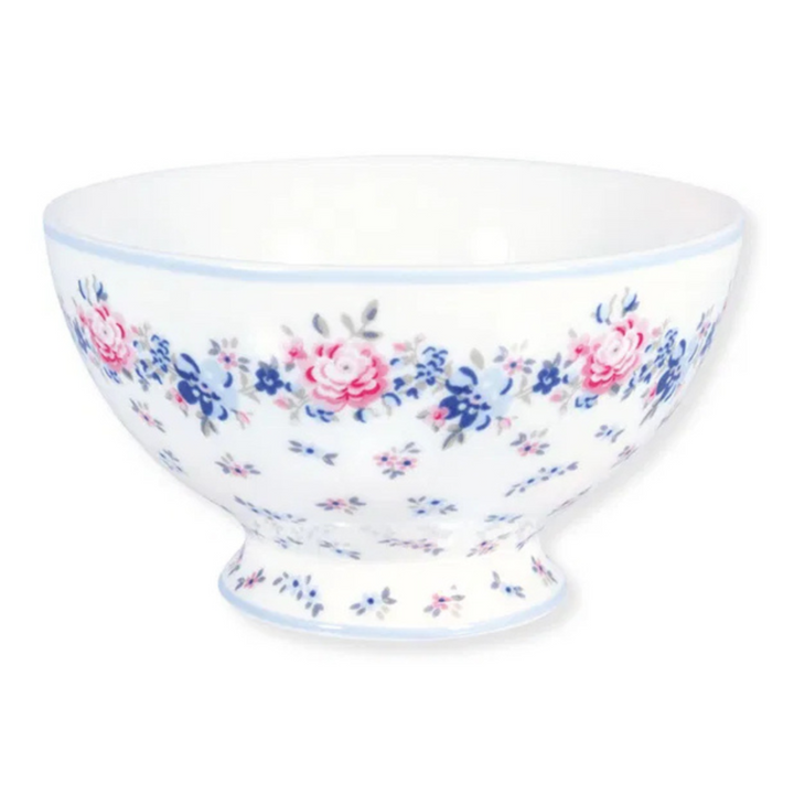 GreenGate Suppenschale Laura Petit Weiß mit feinem Rosendekor Ø 15 cm