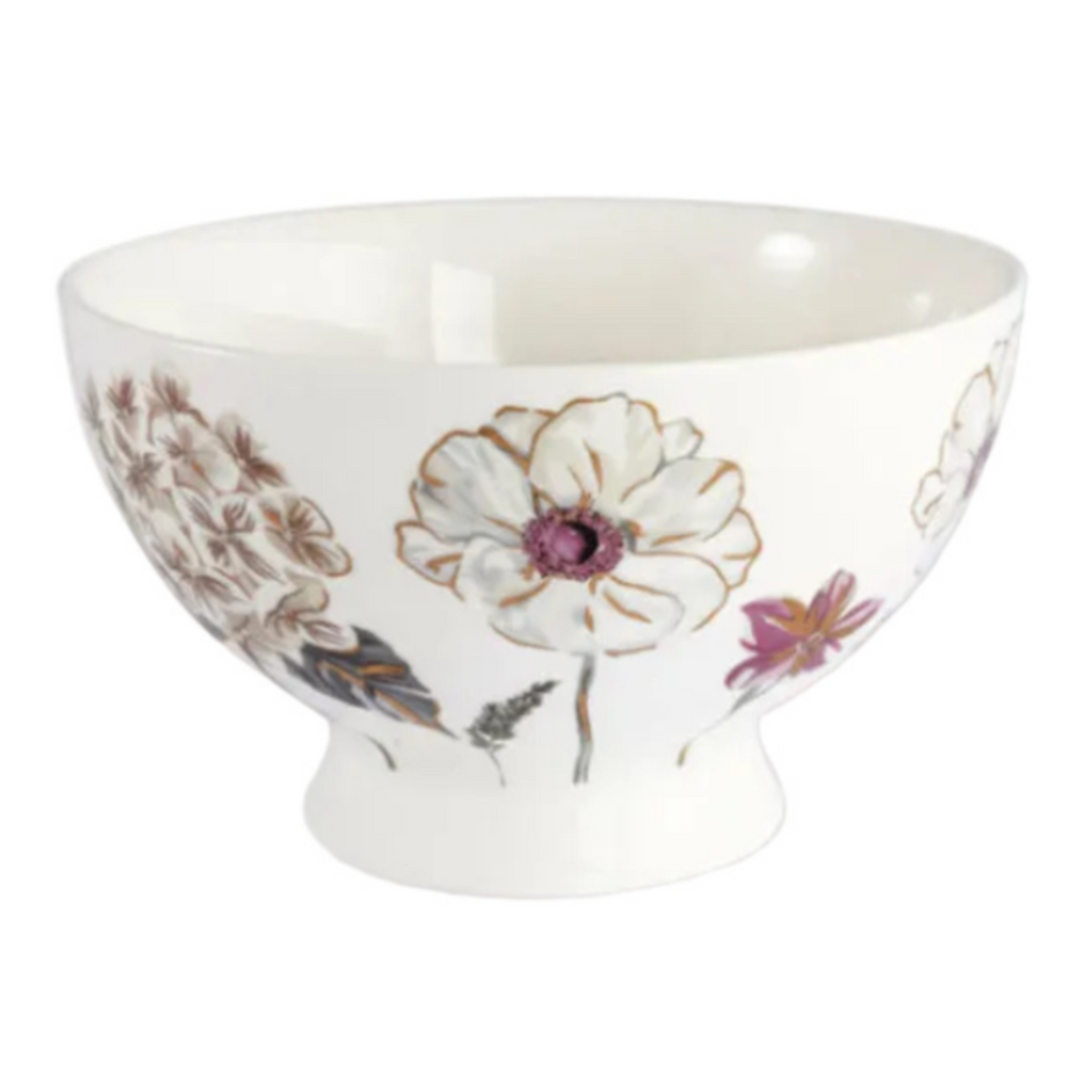 GreenGate Suppenschale Lillith Weiß 15 cm aus Porzellan mit floralem Muster