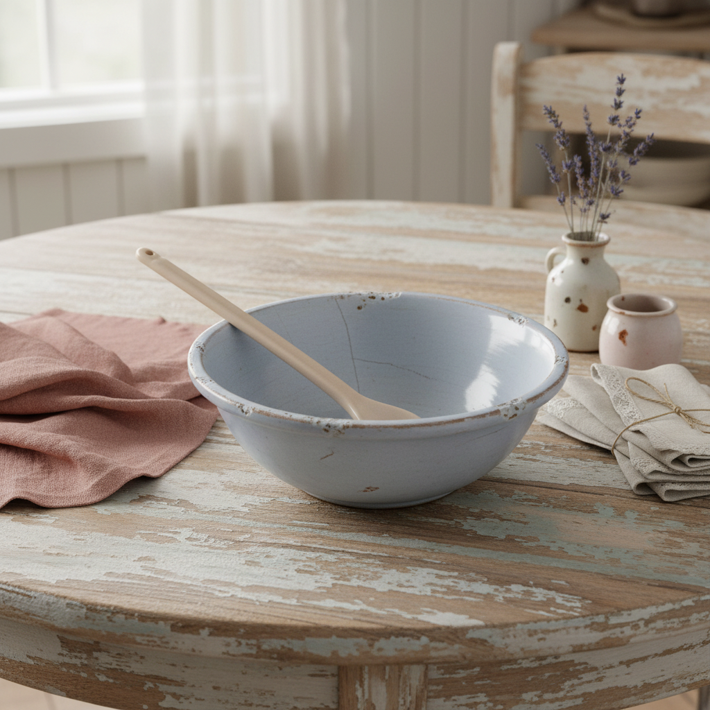 GreenGate Löffel Alice Fudge als Teil der Alice Serie auf rustikalem Holztisch
