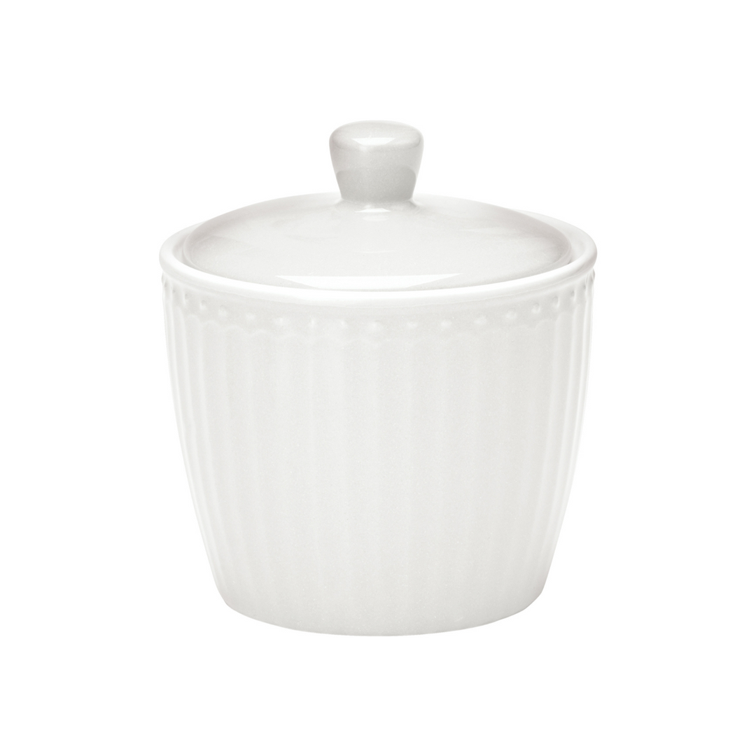GreenGate Zuckerdose Alice Weiß aus Porzellan 0,27 l