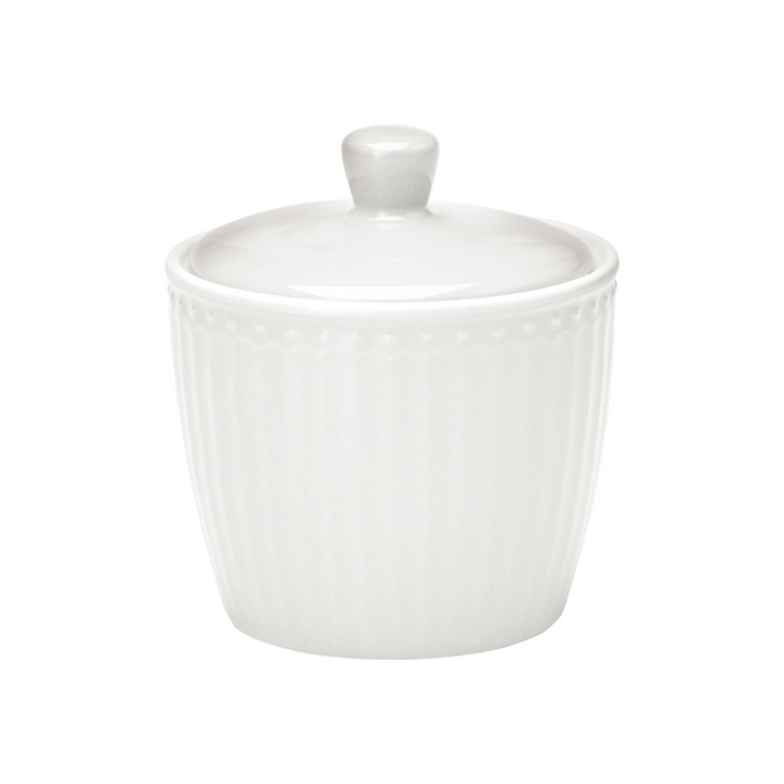 GreenGate Zuckerdose Alice Weiß aus Porzellan 0,27 l