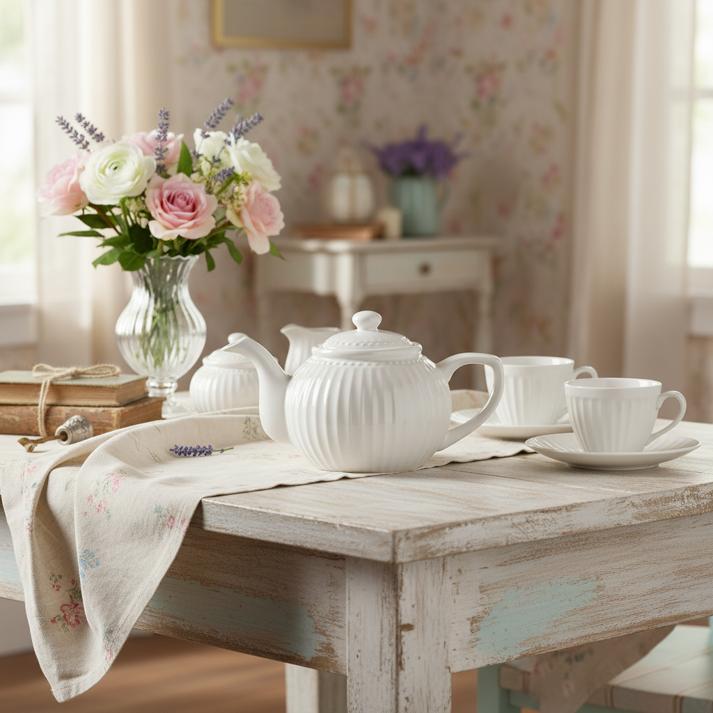 Greengate Teekanne Alice Weiß