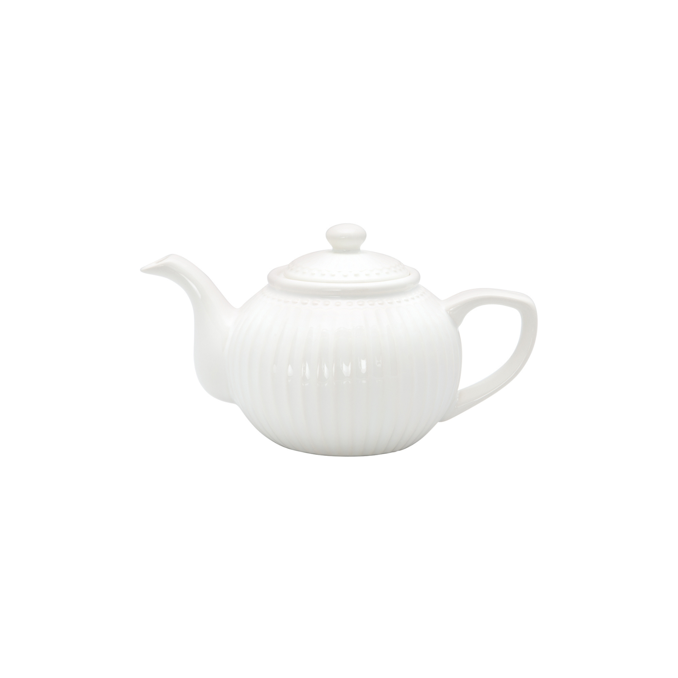 GreenGate Teekanne Alice Weiß 1 Liter aus Porzellan freigestellt