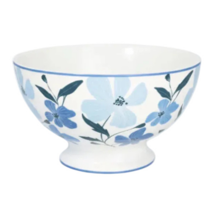 GreenGate Salatschüssel Lærke weiß mit blauem Muster Ø 19 cm