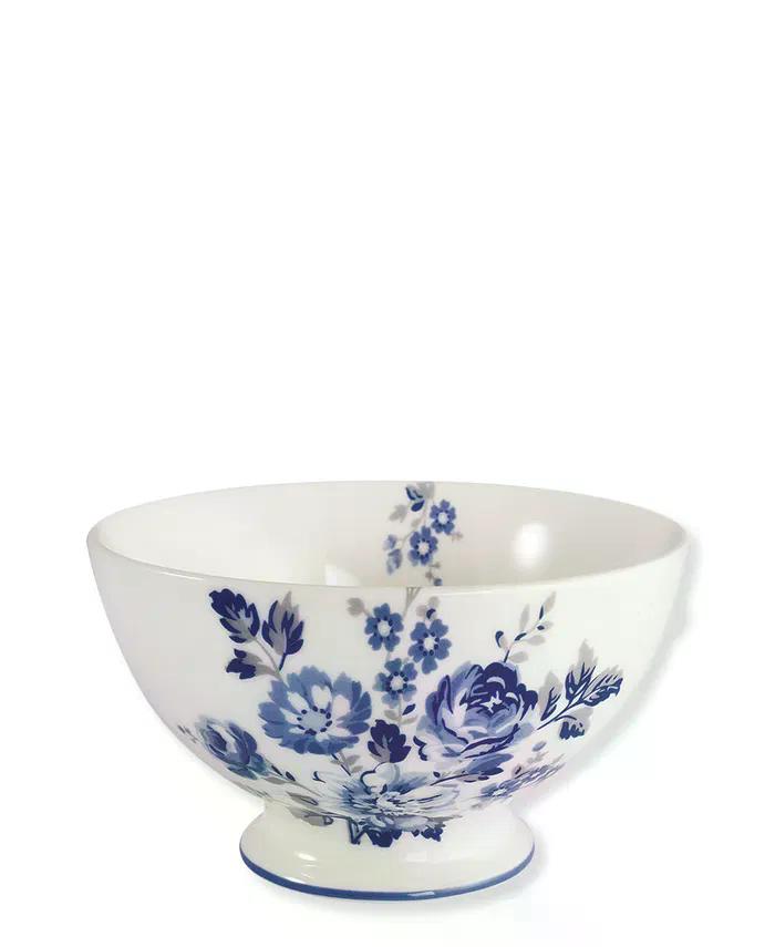 Greengate Suppenschale Harmony Blaugrau/Geblümt