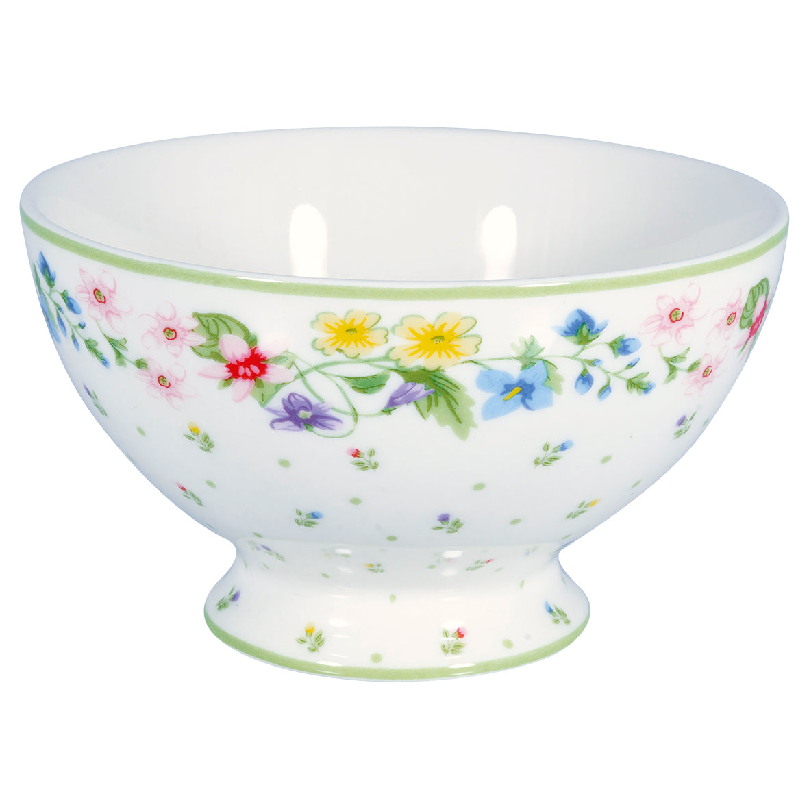 Greengate Suppenschale Karolina Weiß/Geblümt