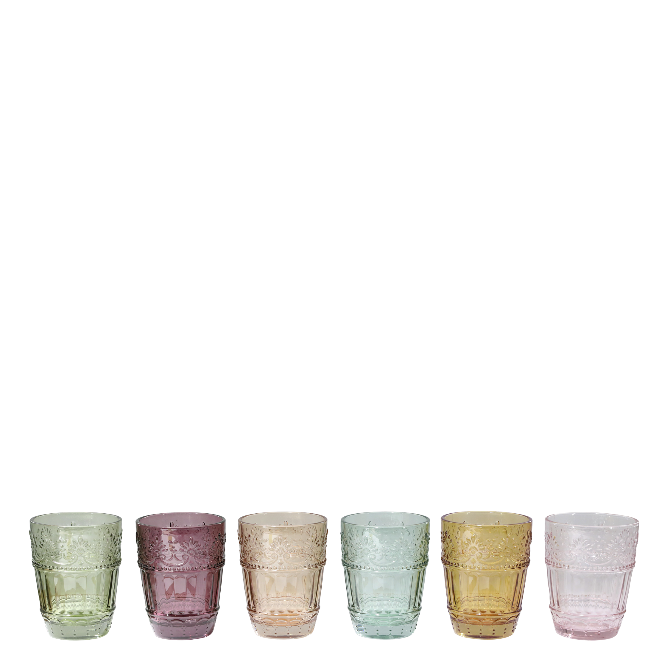 Saint-Émilion 6 Gläser mit Muster (Set)