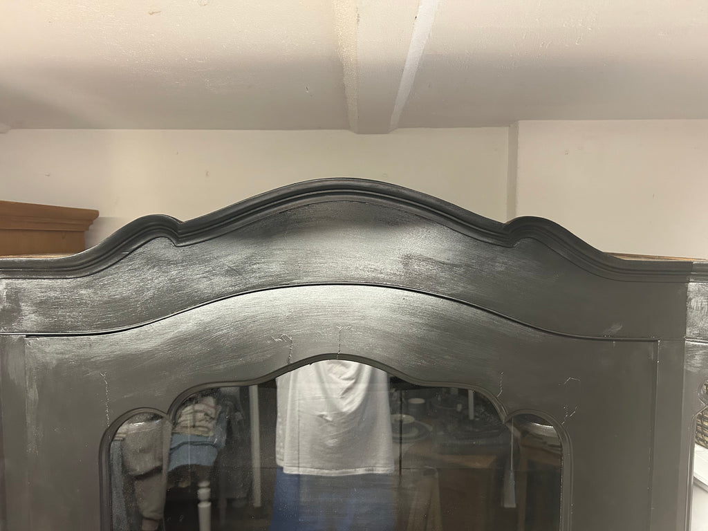 Antike Vitrine Louis Philippe, Shabby Chic