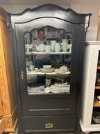 Antike Vitrine Louis Philippe, Shabby Chic