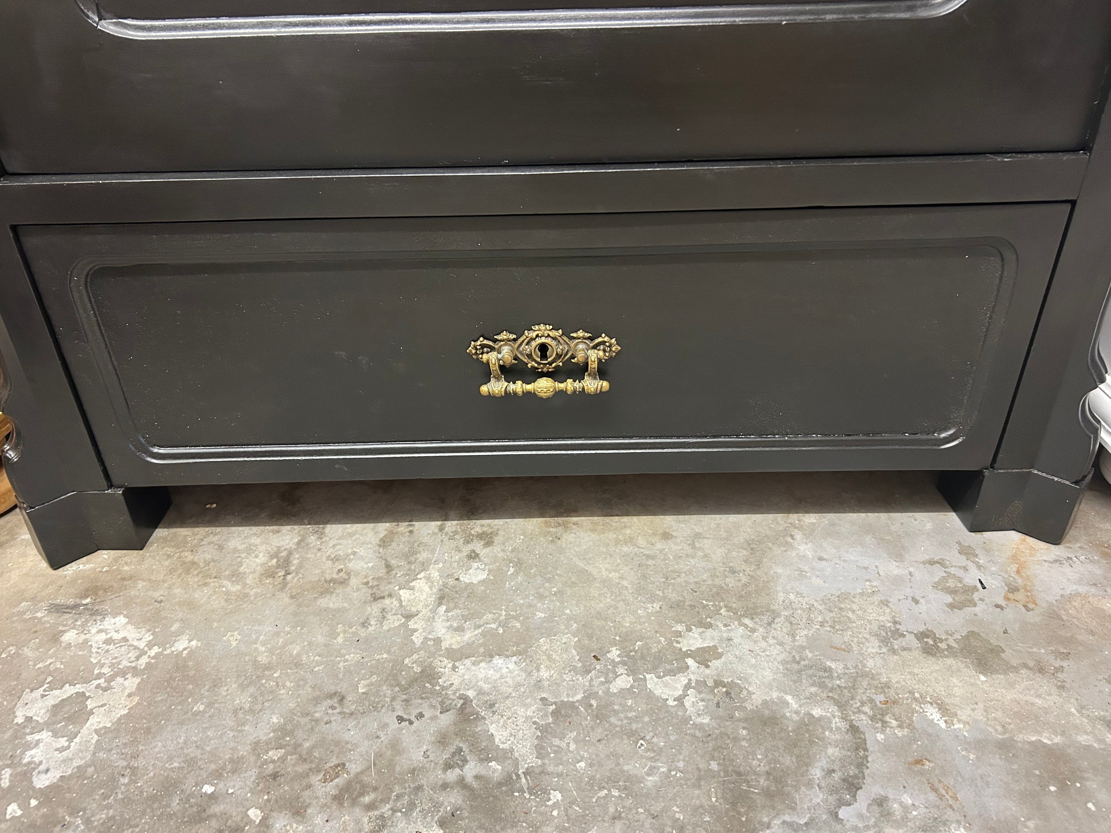 Antike Vitrine Louis Philippe, Shabby Chic