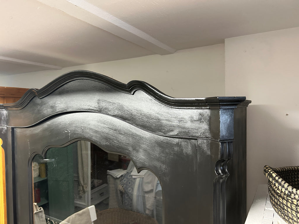 Antike Vitrine Louis Philippe, Shabby Chic