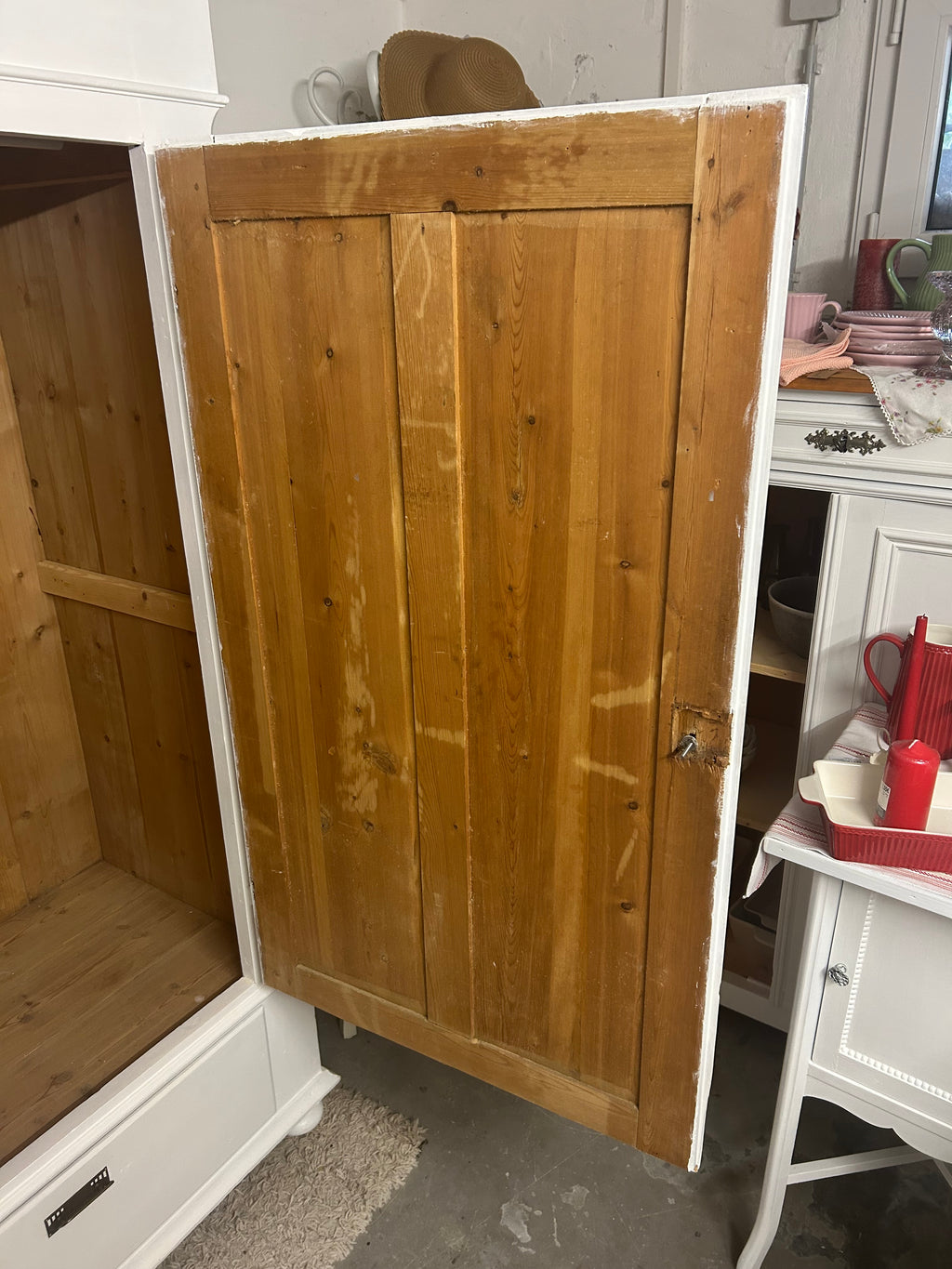 Antik, Garderobenschrank, Gründerzeit, Shabby Chic