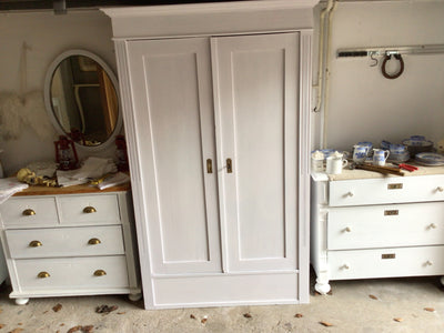Antiker Garderobenschrank, Gründerzeit, Weichholz