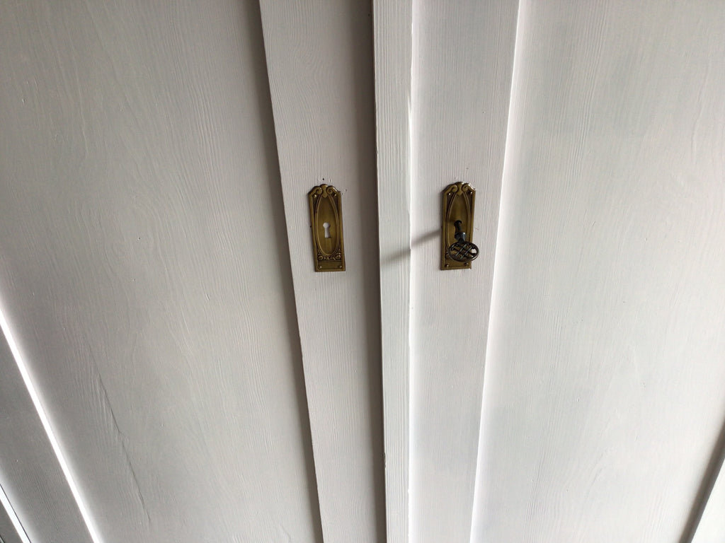 Antiker Garderobenschrank, Gründerzeit, Weichholz