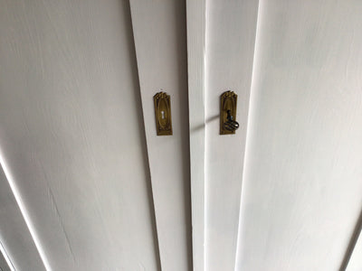 Antiker Garderobenschrank, Gründerzeit, Weichholz