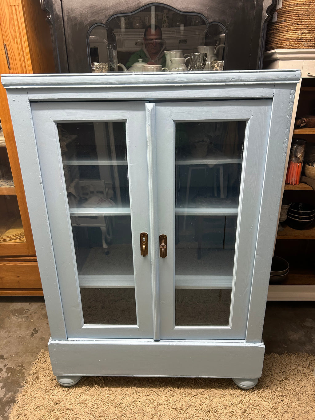 Antike Vitrine aus Schweden Shabby Chic