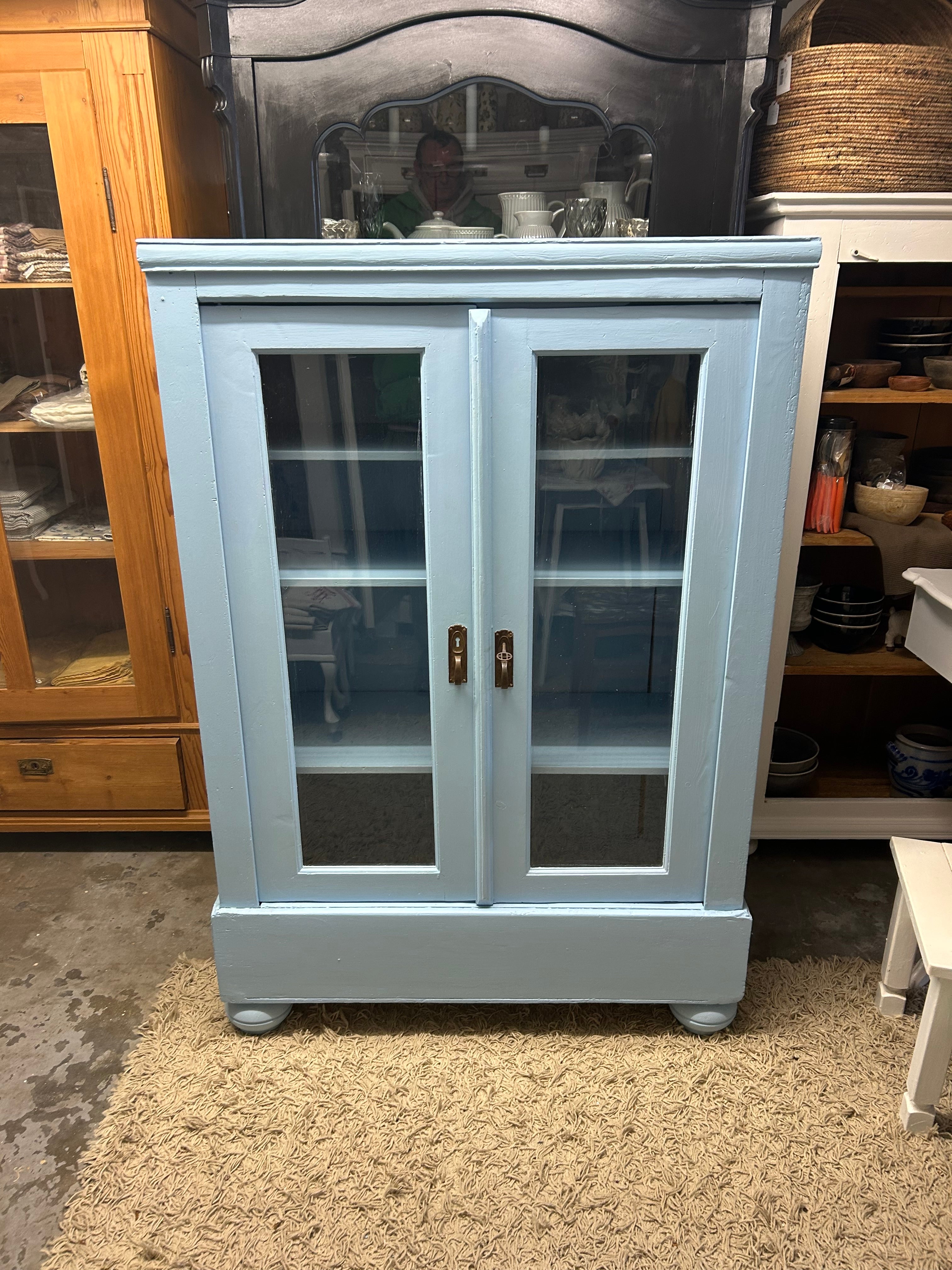 Antike Vitrine aus Schweden Shabby Chic