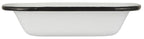 Ib Laursen Seifenschale Emaille weiß mit schwarzer Kante