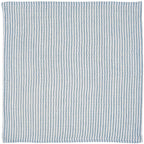 Stoffserviette doppelt gewebt hellblau/weiß gestreift