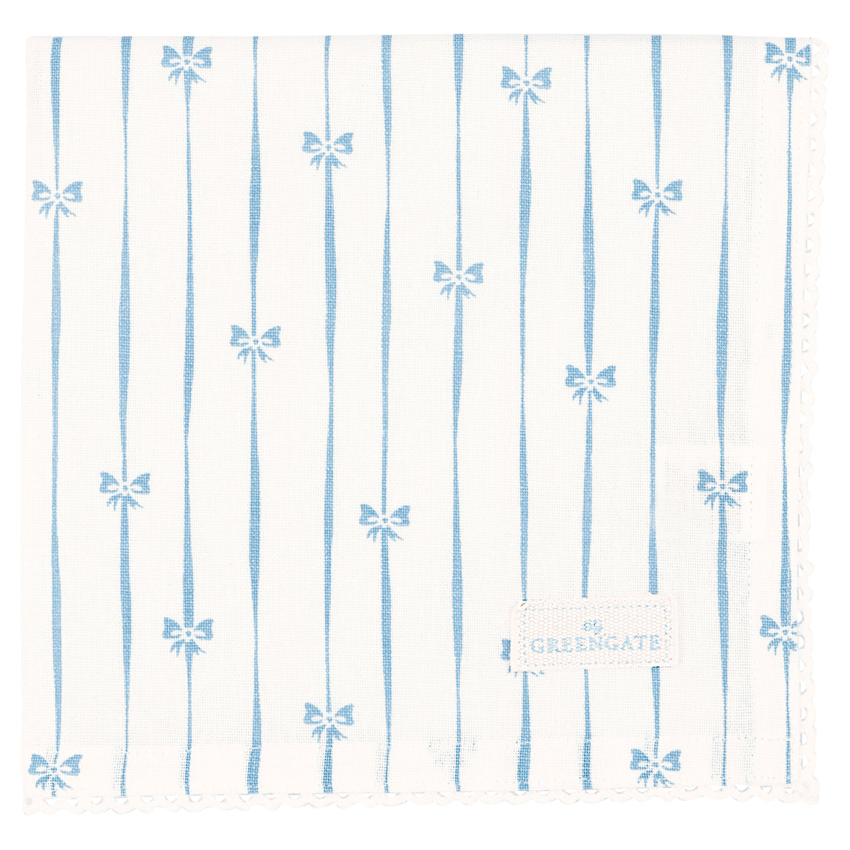 GreenGate Stoffserviette mit Spitze Dolobella in Hellblau