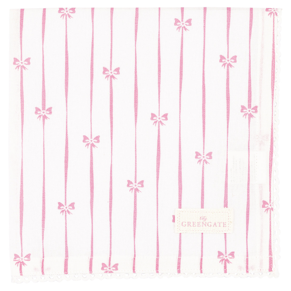 GreenGate Stoffserviette mit Spitze Dolobella in Rosa