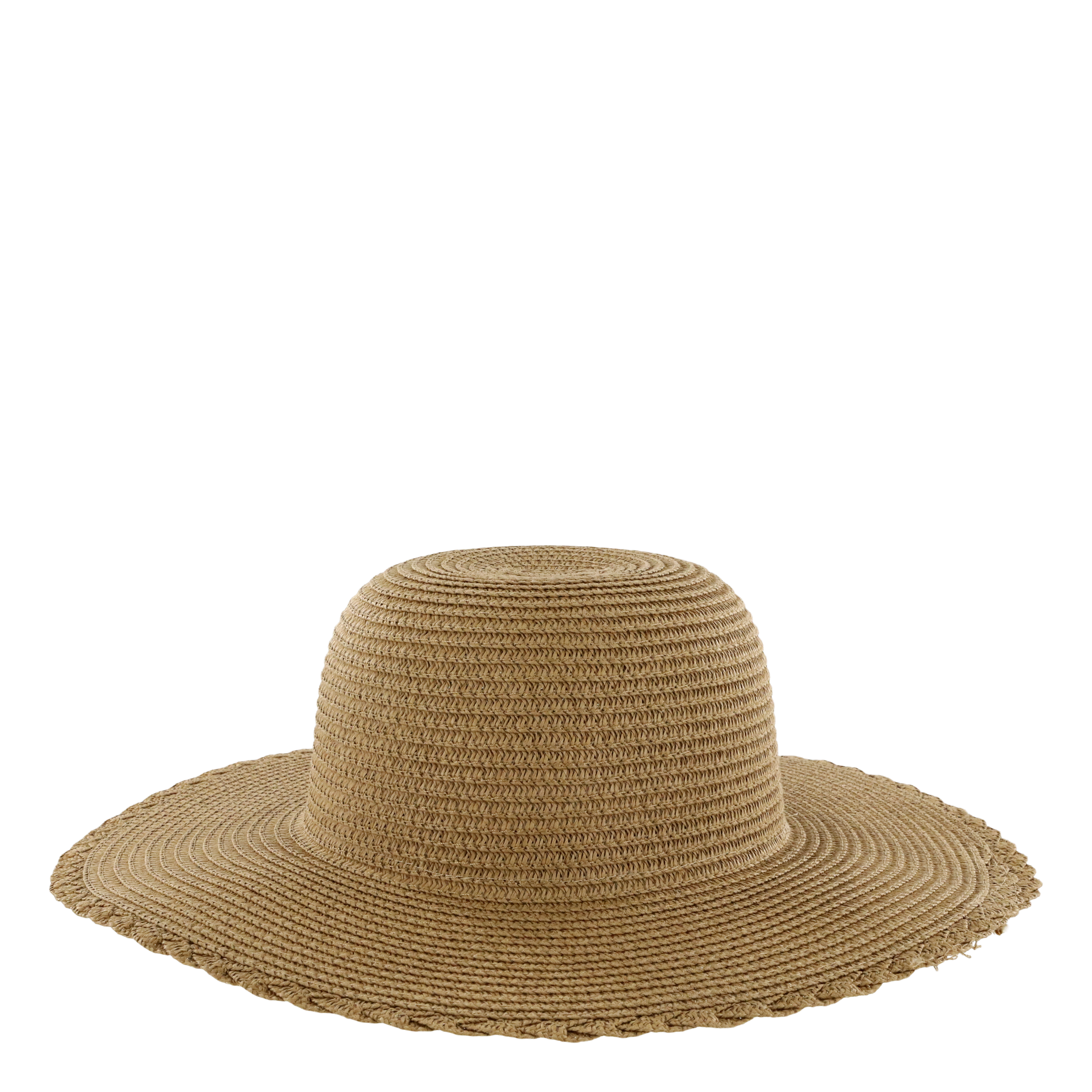 Strohhut mit geflochtener Kante