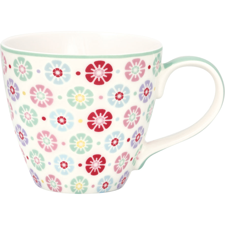Greengate Tasse Rike Weiß/Geblümt
