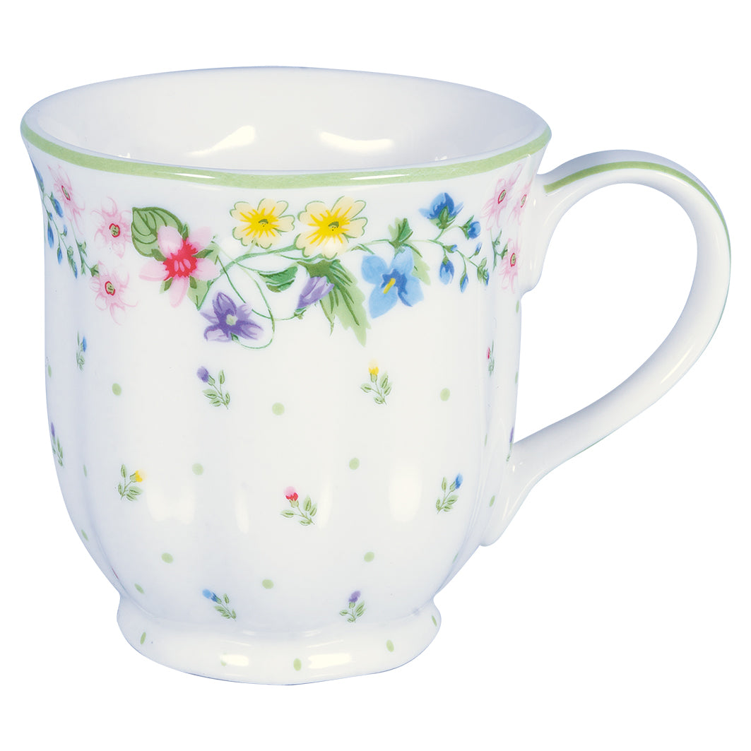 Greengate Teetasse Karolina Weiß/Geblümt